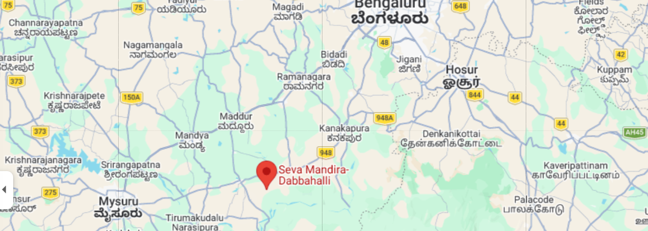 Map showing Dabbahalli Seva Mandira location