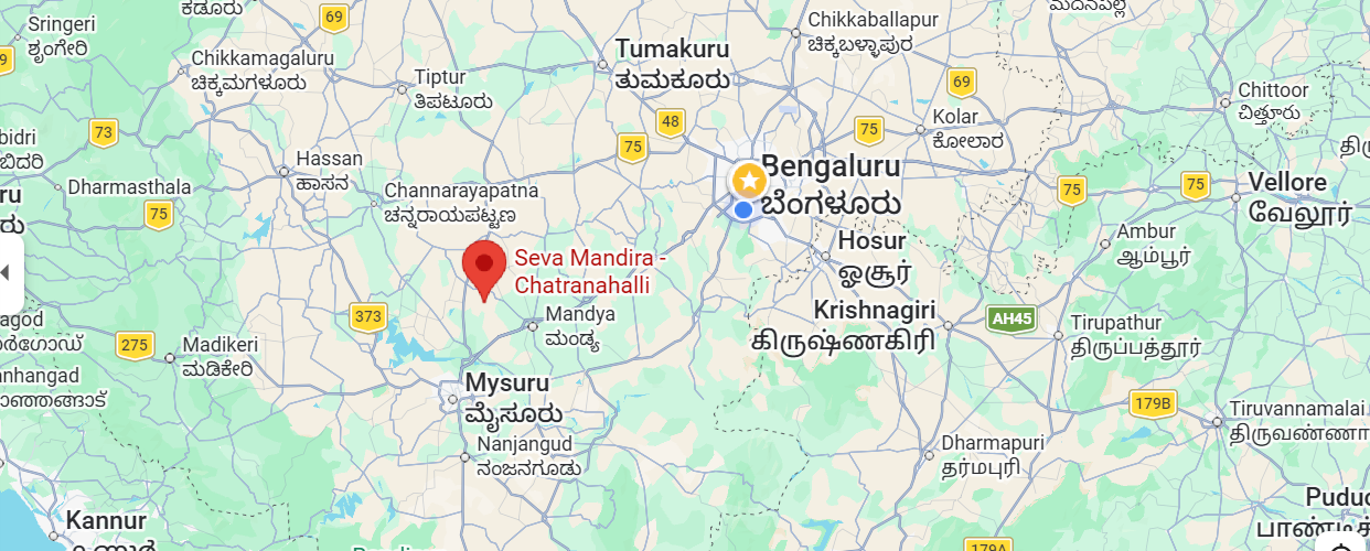 Map showing Chatranahalli Seva Mandira location