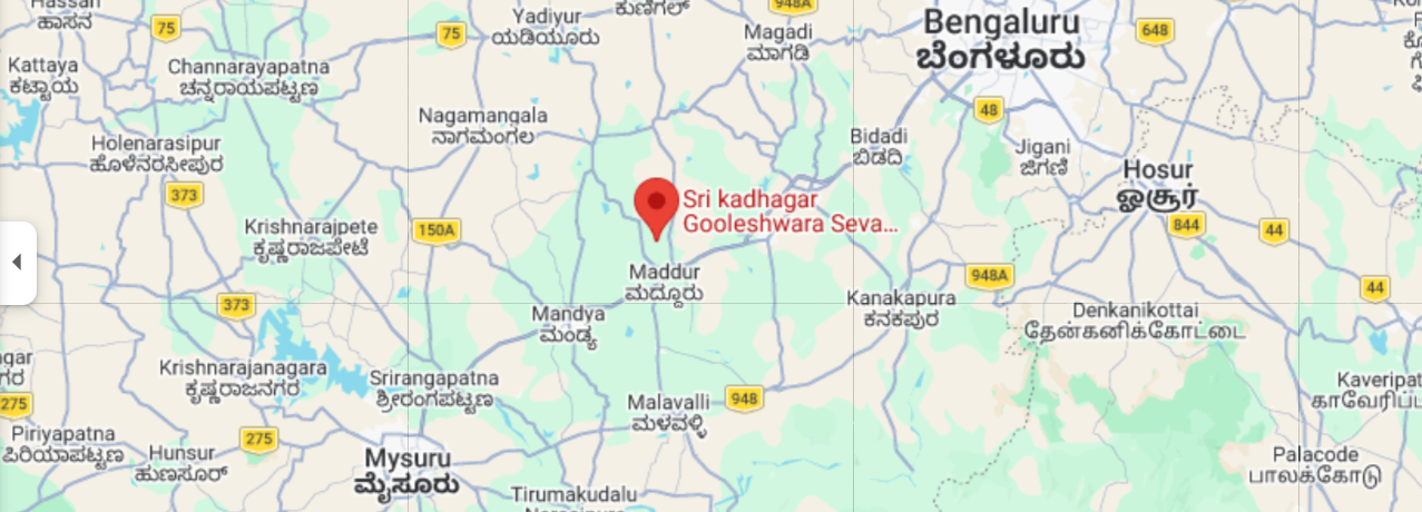 Map showing Marasingnahalli Seva Mandira location
